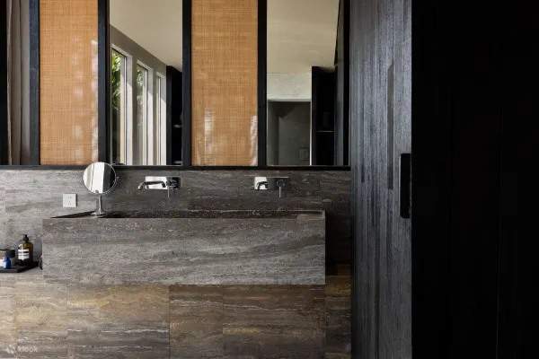 แผนที่แสดงบริเวณห้องอาบน้ำห้องพักโรงแรม